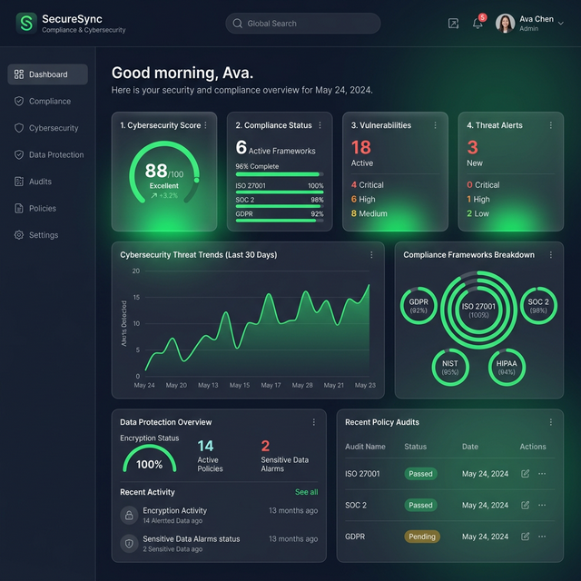 pleXtec Compliance Software Dashboard Preview